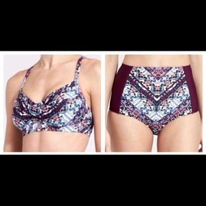 Athleta Marrakesh Twister Bikini/High Waist Bottom
